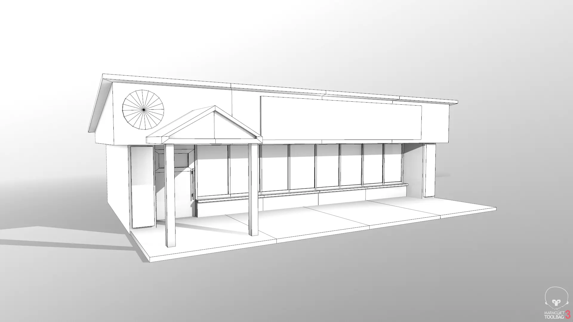 Restaurent 3d MOdel Low-poly 3D model_0