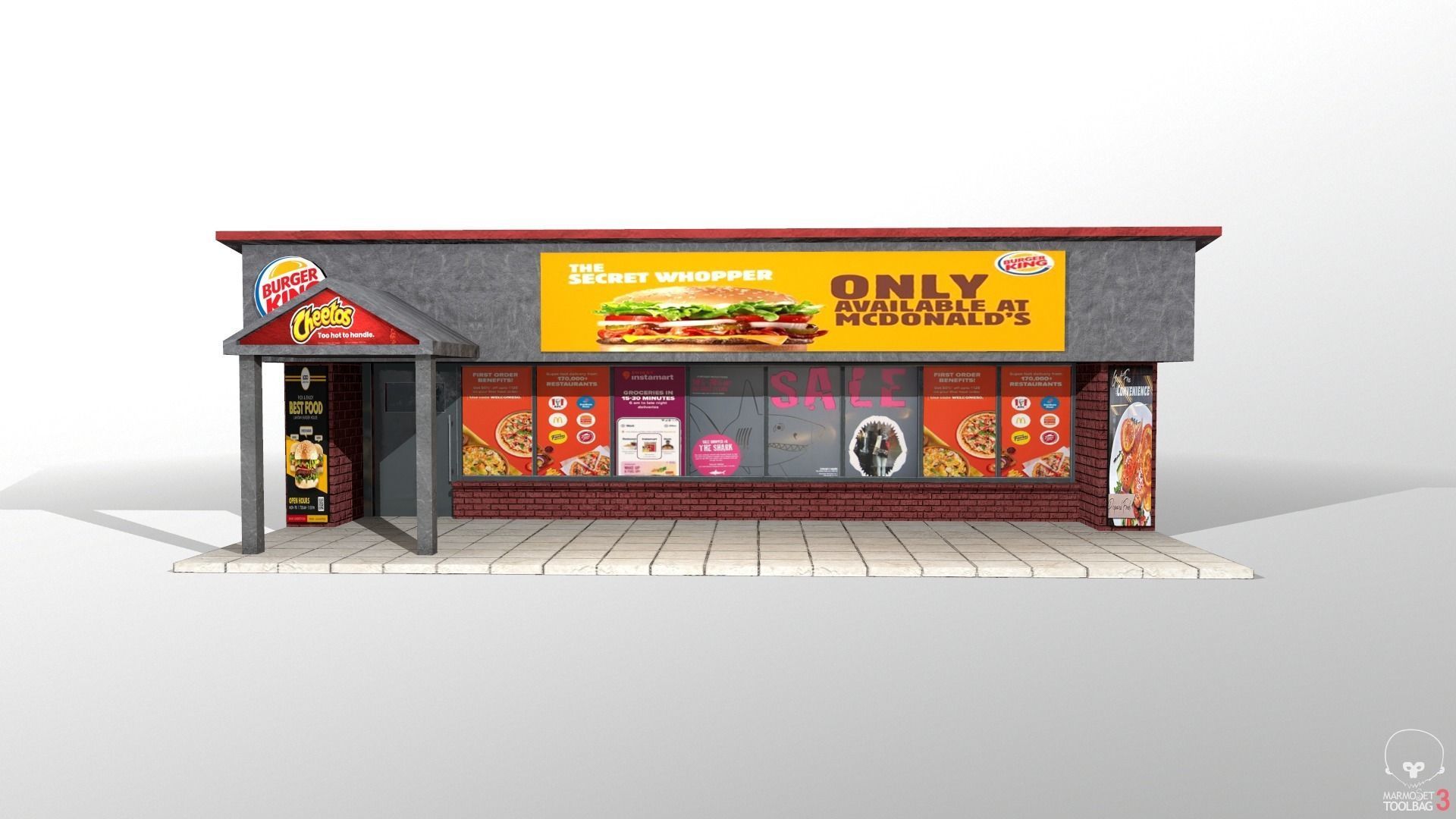 Restaurent 3d MOdel Low-poly 3D model_3