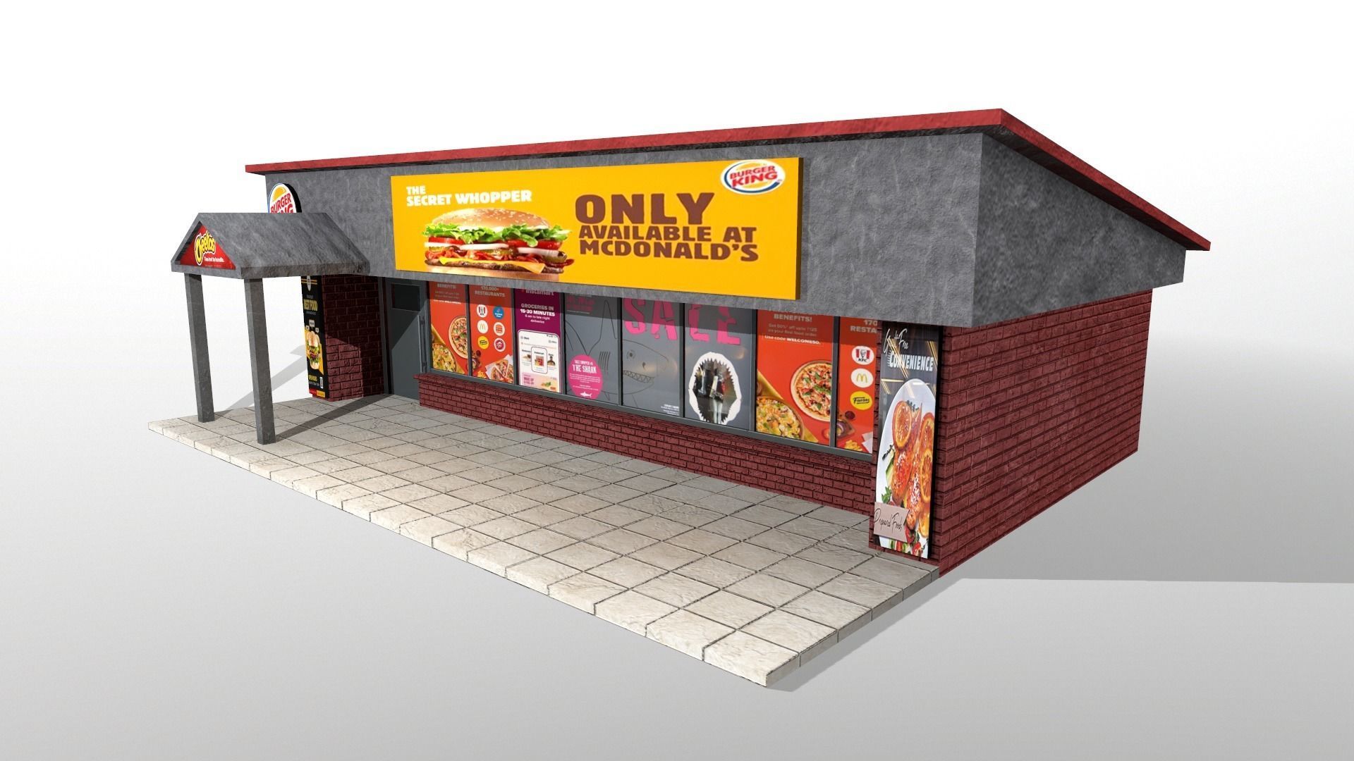 Restaurent 3d MOdel Low-poly 3D model_2