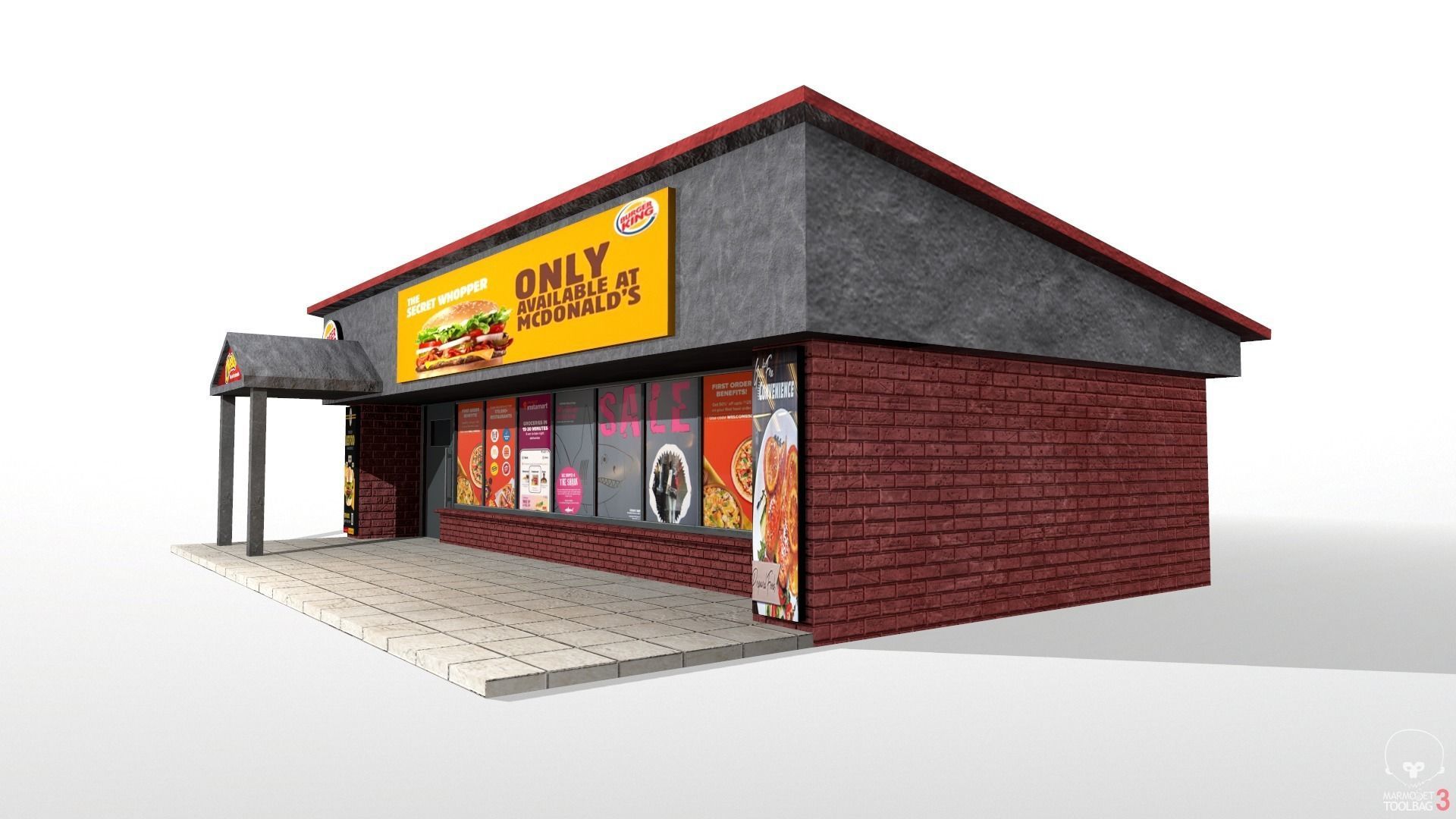 Restaurent 3d MOdel Low-poly 3D model_4