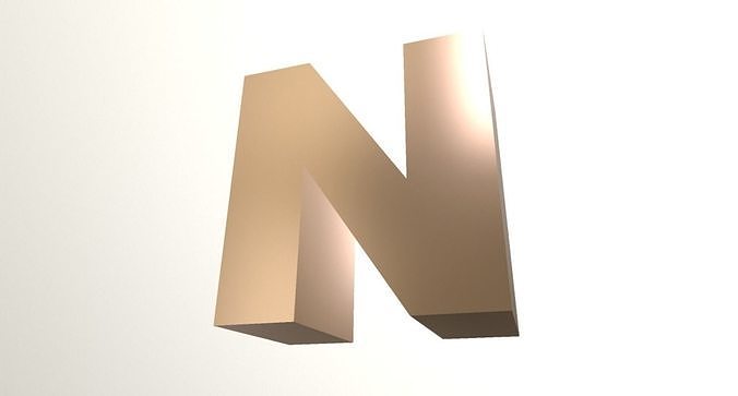 Letter N -  Alphabet Series Low-poly 3D model