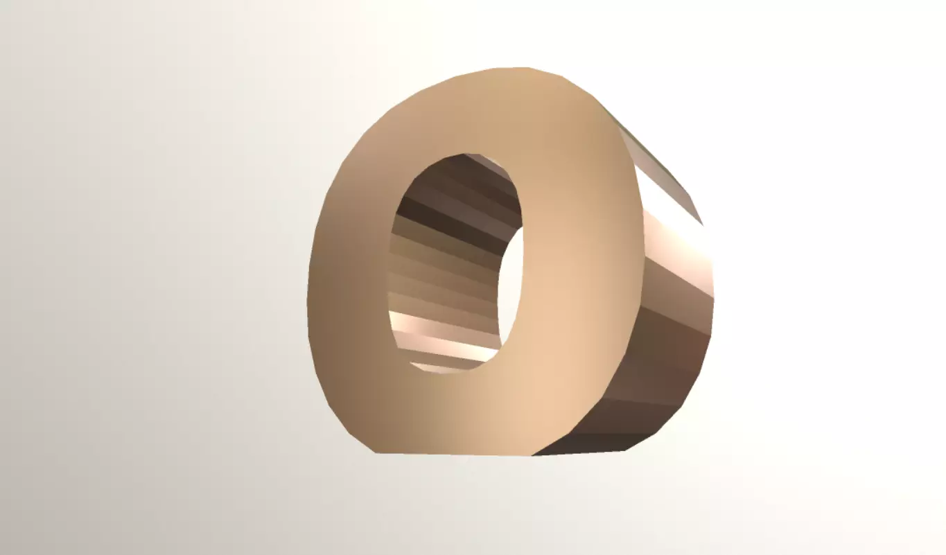 Letter O -  Alphabet Series Low-poly 3D model_0
