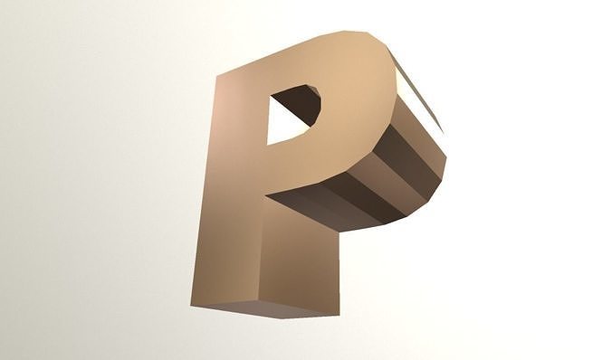 Letter P -  Alphabet Series Low-poly 3D model