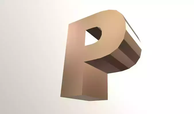 Letter P -  Alphabet Series Low-poly 3D model