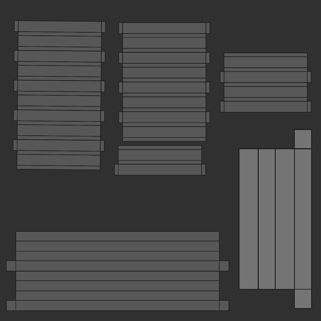 rustic wooden fence Low-poly 3D model_13