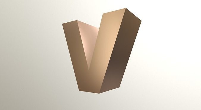 Letter V -  Alphabet Series Low-poly 3D model