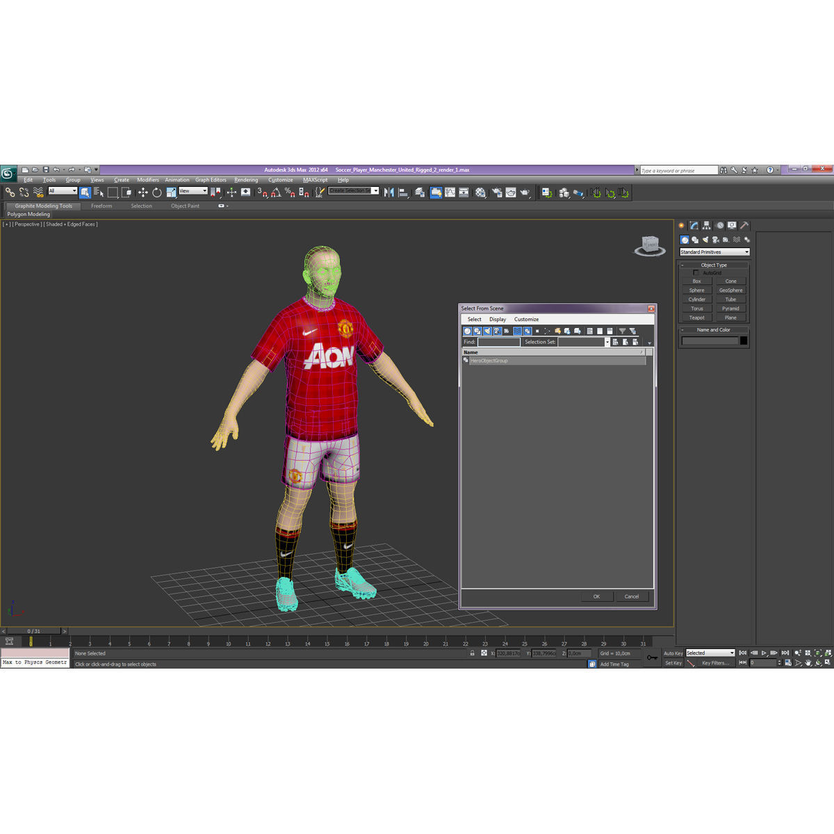 Soccer Player Manchester United 3D model_30