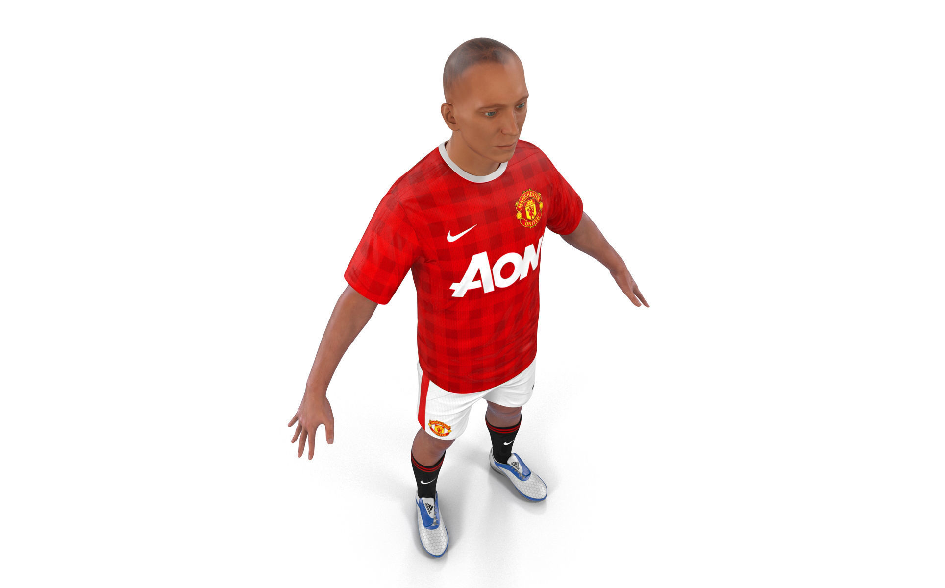 Soccer Player Manchester United 3D model_10