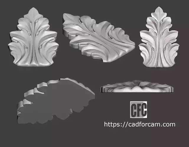 WoodCarving detail - 3d model for CNC - WoodCarvingCFC002 3D print model