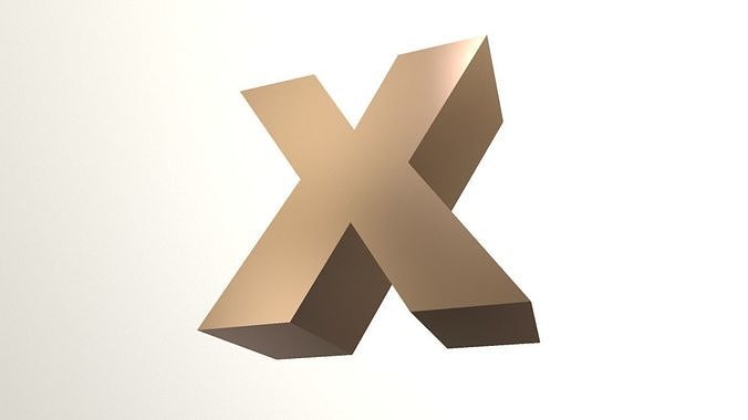 Letter X -  Alphabet Series Low-poly 3D model