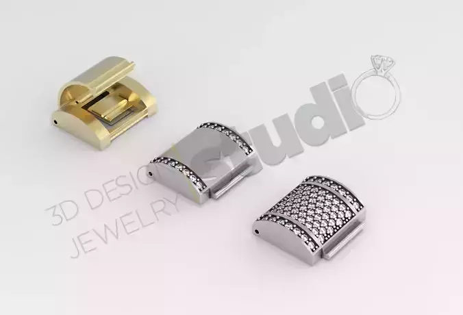 Chain lock  clasp size 1 3d model