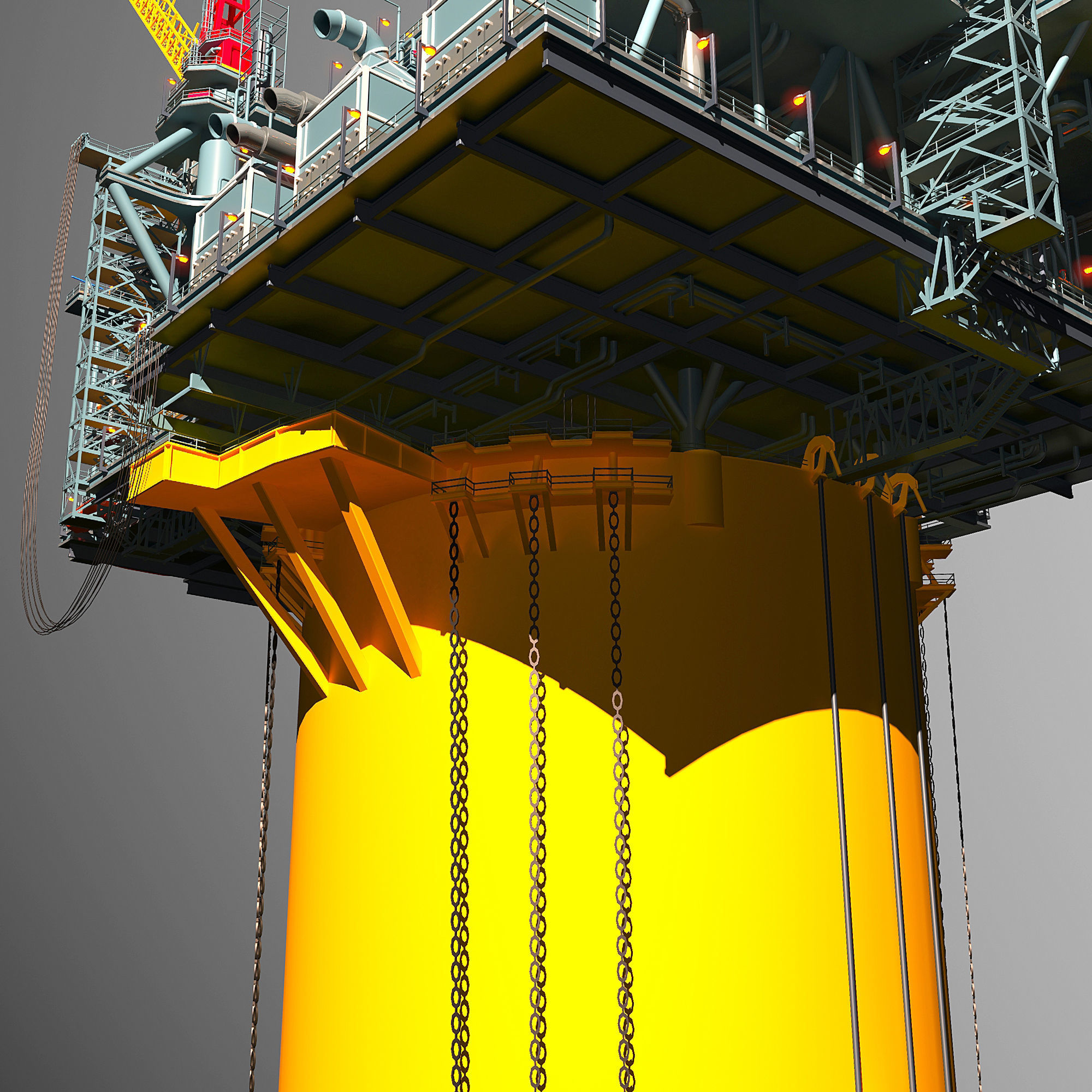 Perdido Oil Rig Low-poly 3D model_57