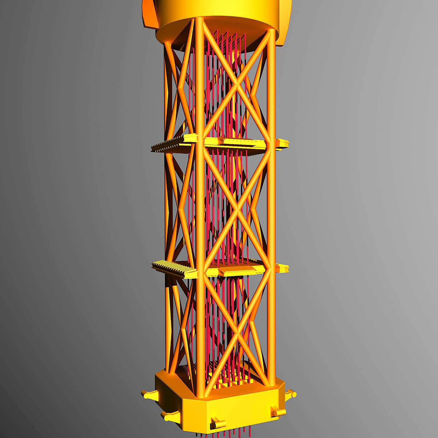 Perdido Oil Rig Low-poly 3D model_35