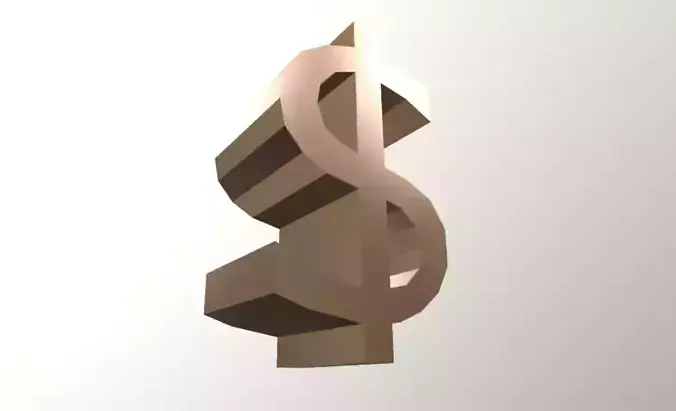 Dollar 3D sign
