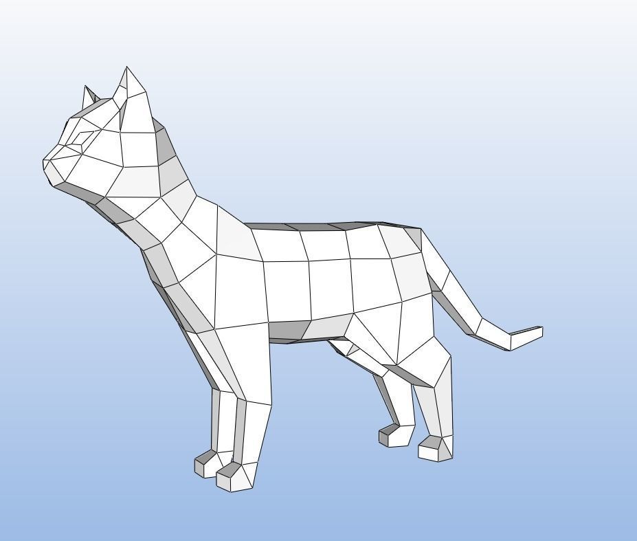 Cat model - Tom cat - Low-poly 3D model_6