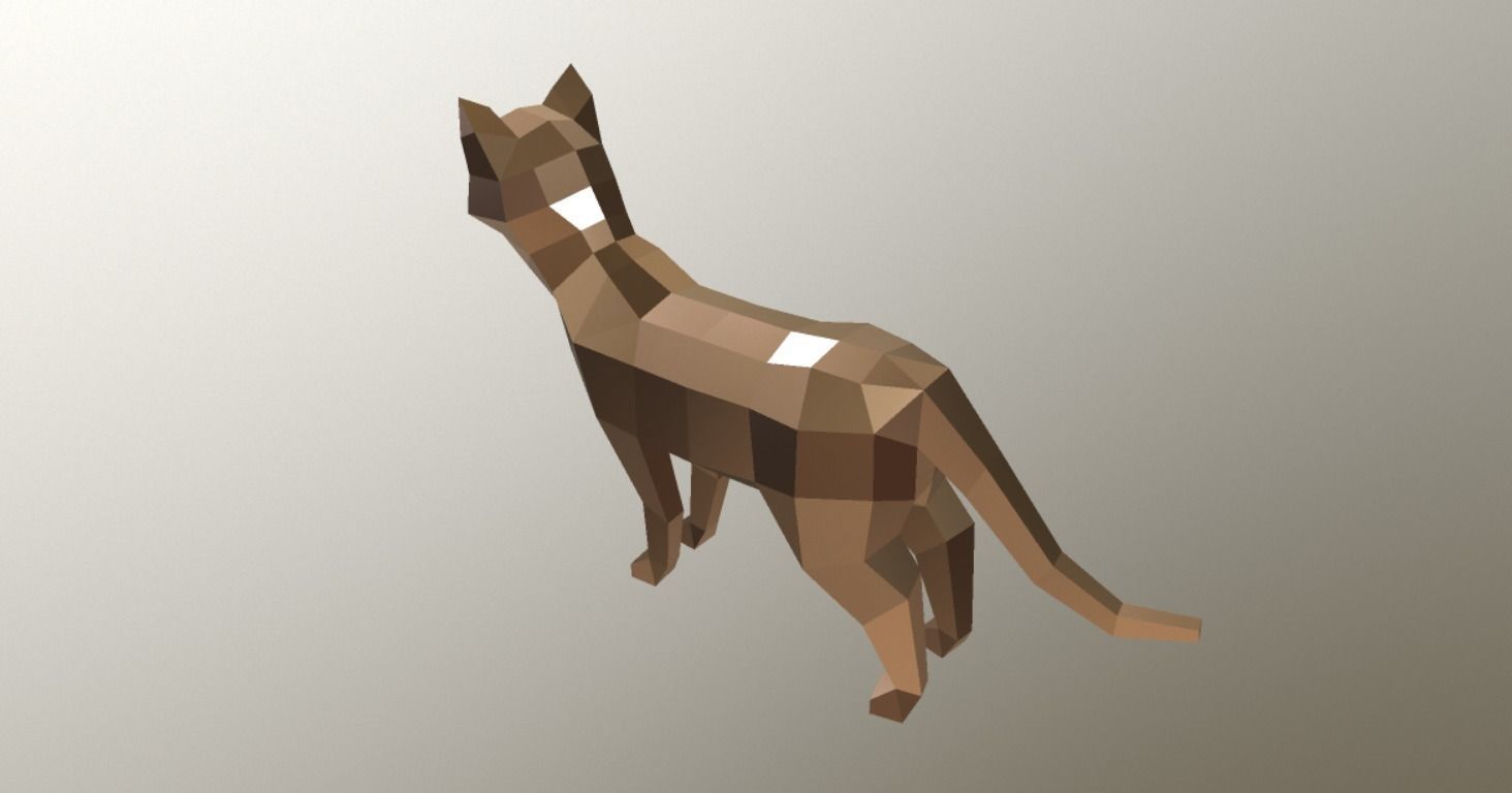 Cat model - Tom cat - Low-poly 3D model_2