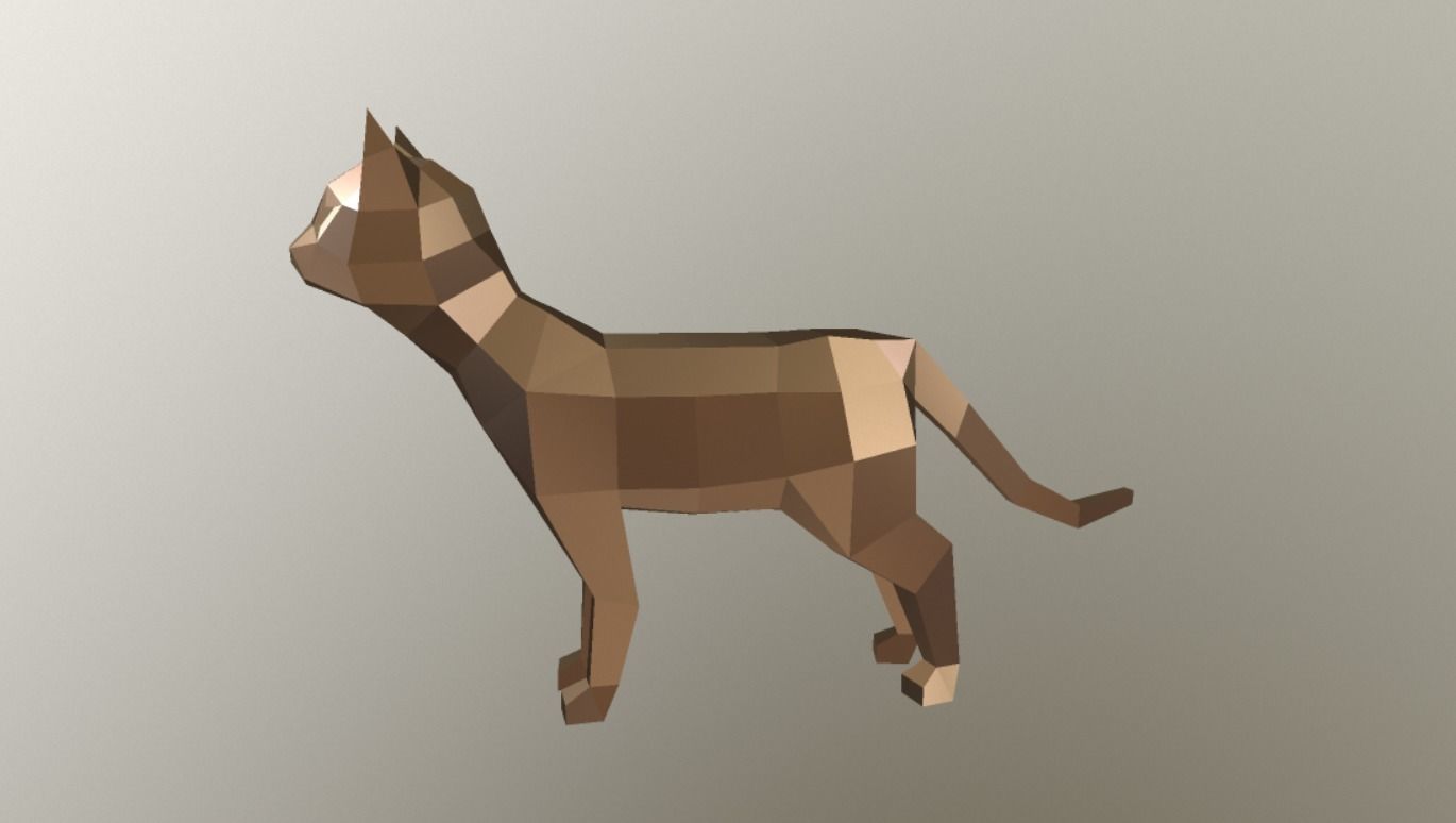 Cat model - Tom cat - Low-poly 3D model_4