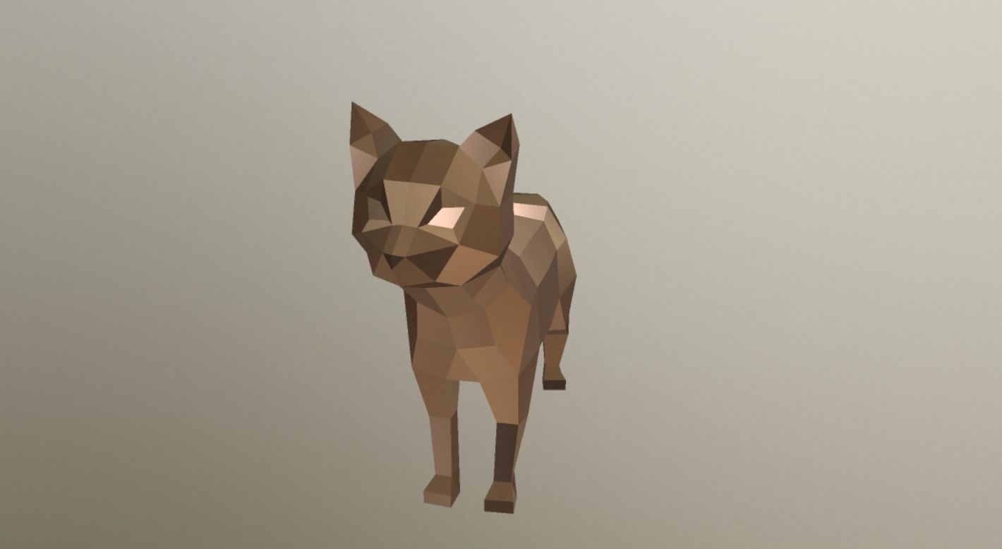 Cat model - Tom cat - Low-poly 3D model_3