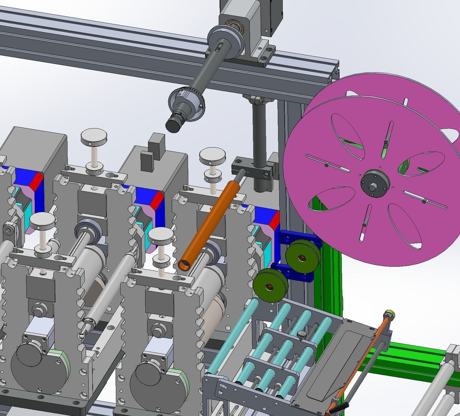 Ear less semi-automatic N95 mask machine Assembly 3D model_20