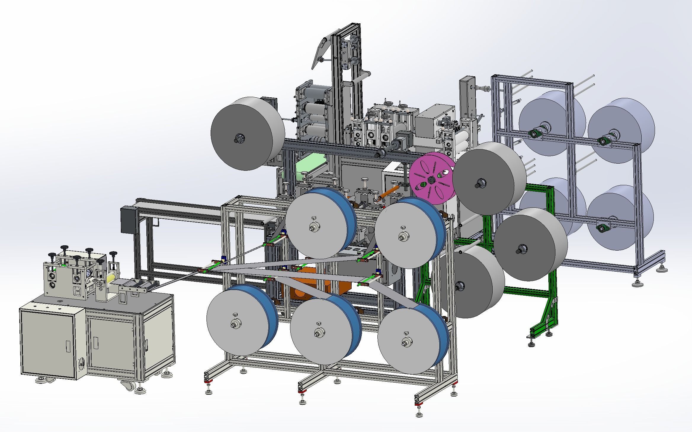Ear less semi-automatic N95 mask machine Assembly 3D model_8
