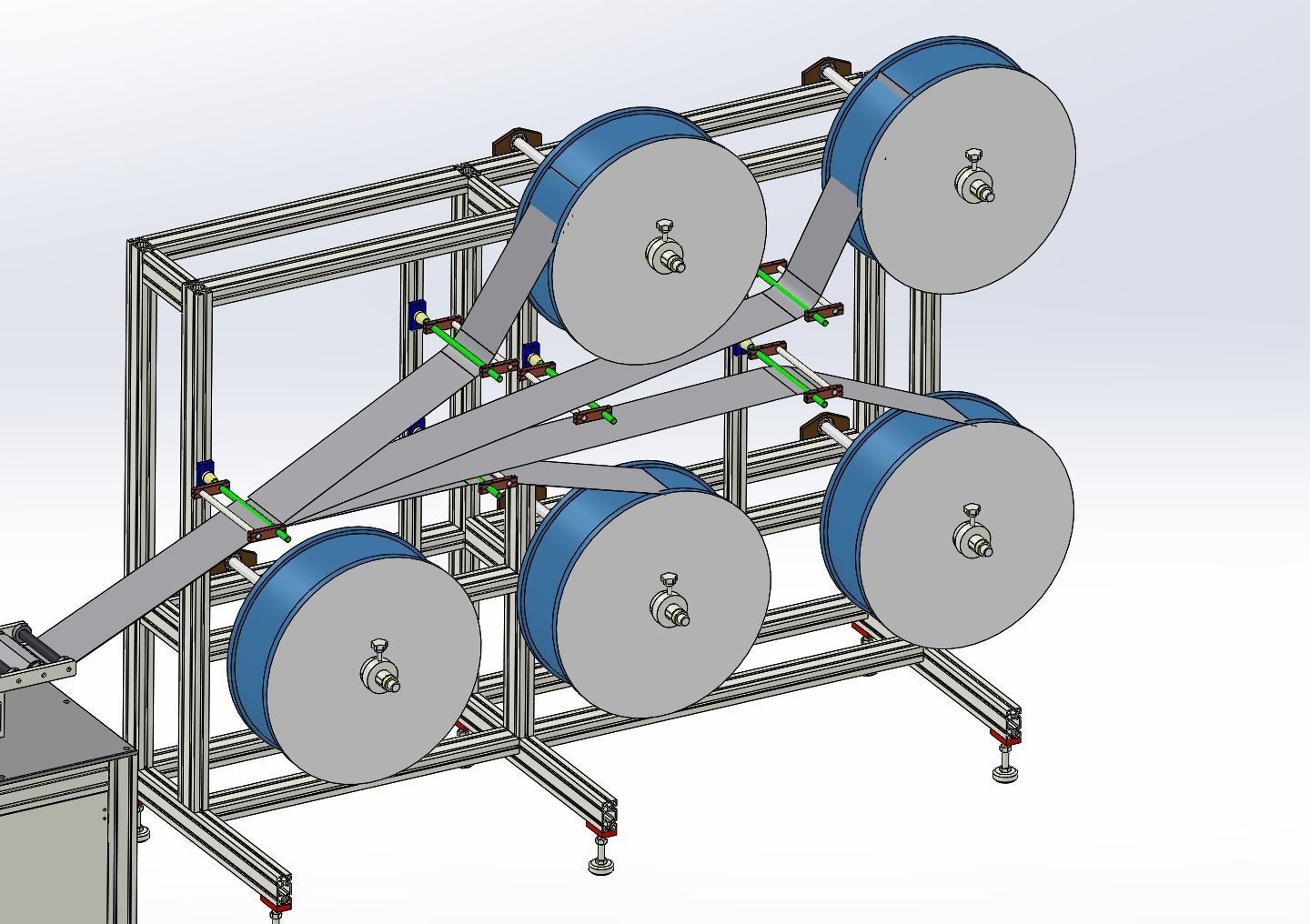 Ear less semi-automatic N95 mask machine Assembly 3D model_12