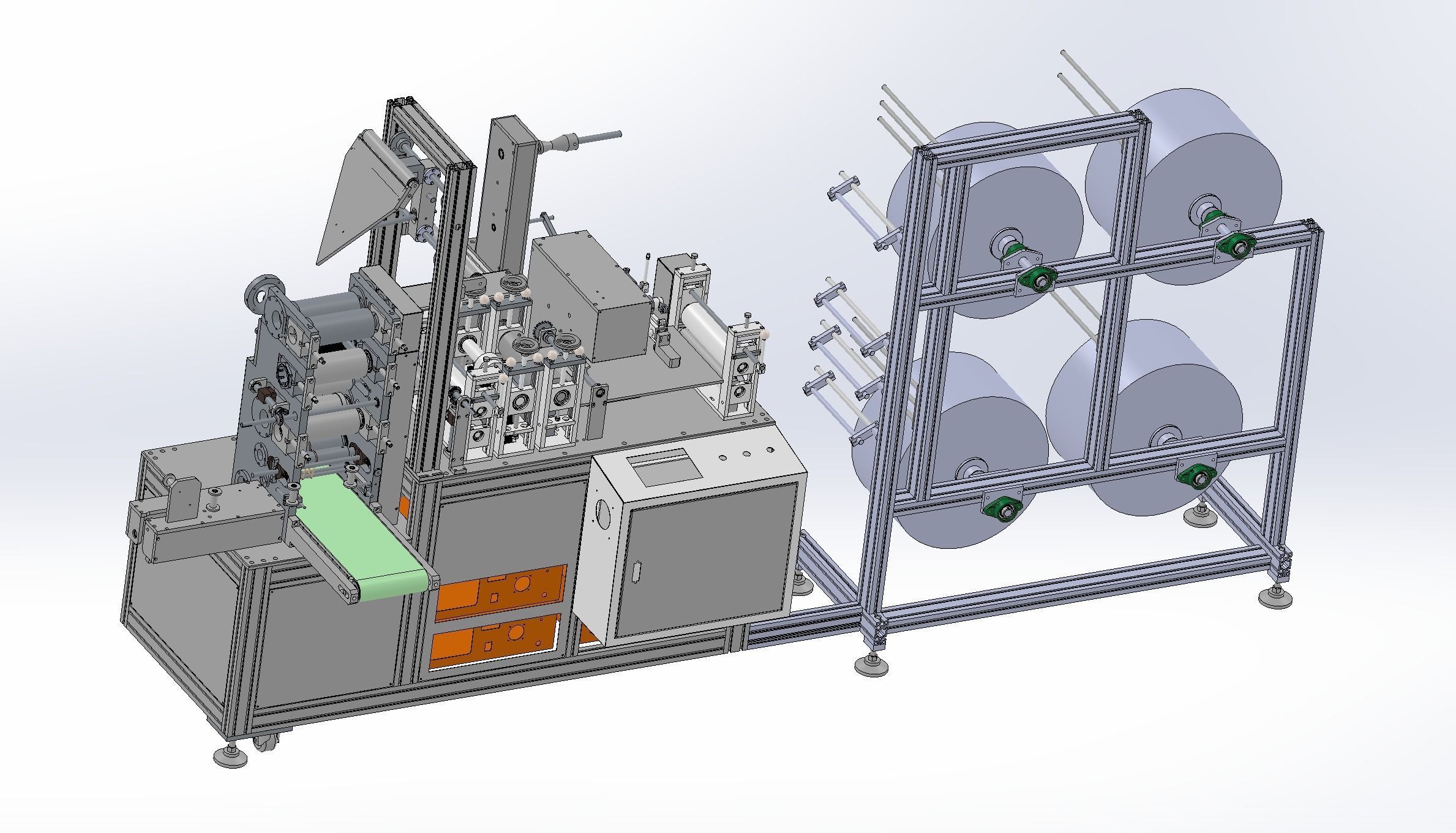 Ear less semi-automatic N95 mask machine Assembly 3D model_18