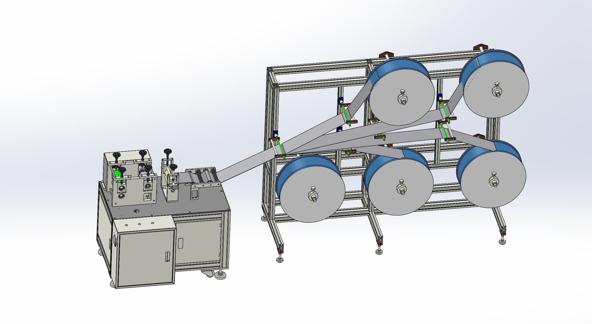 Ear less semi-automatic N95 mask machine Assembly 3D model_9