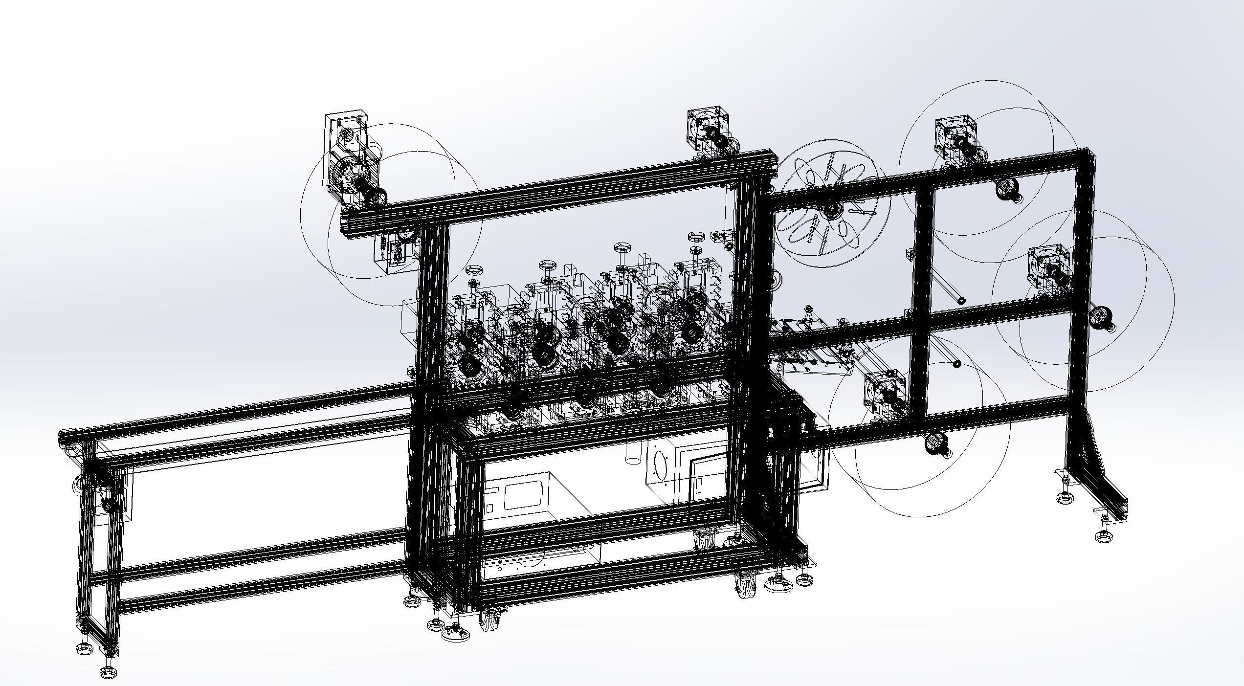 Ear less semi-automatic N95 mask machine Assembly 3D model_7