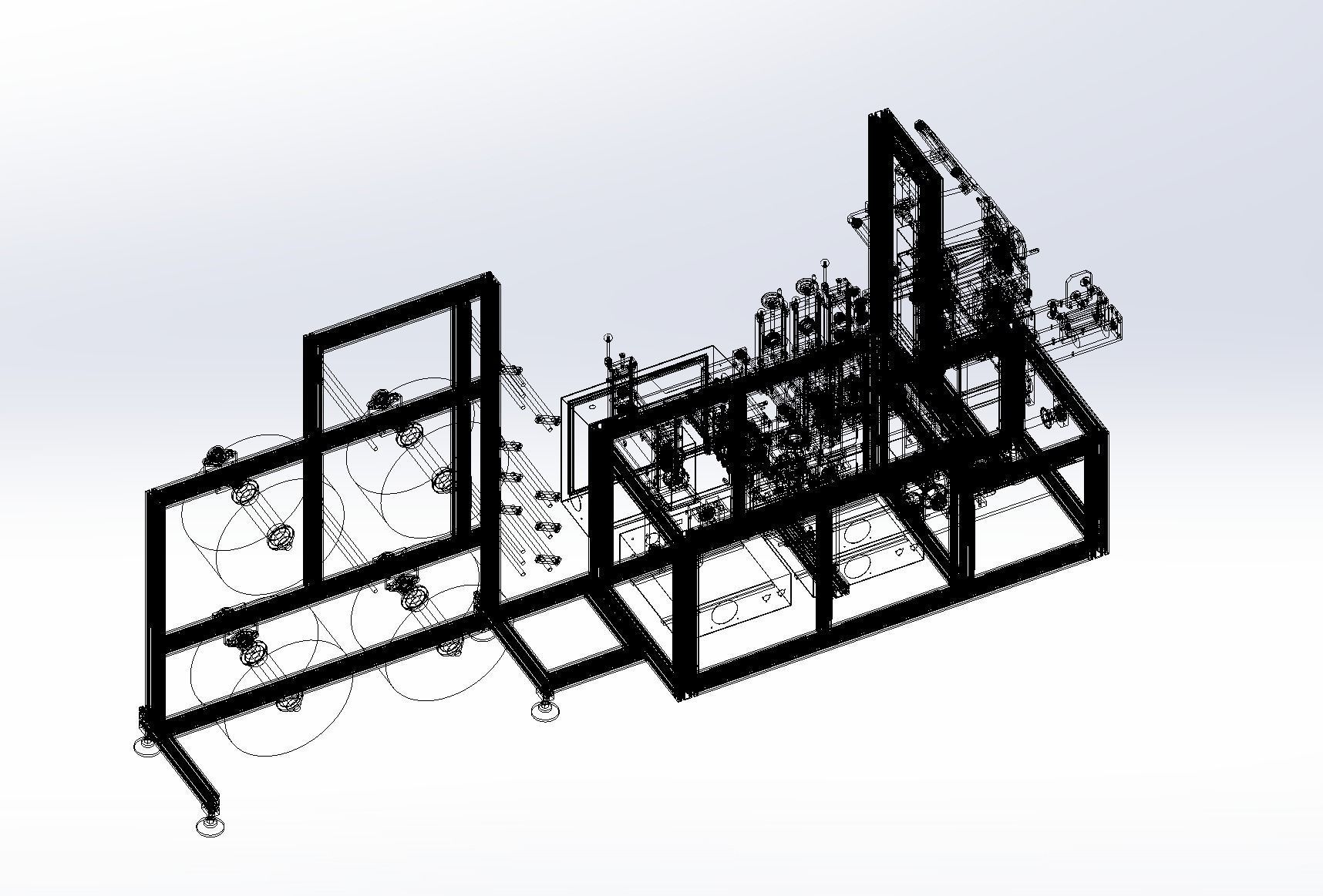 Ear less semi-automatic N95 mask machine Assembly 3D model_21