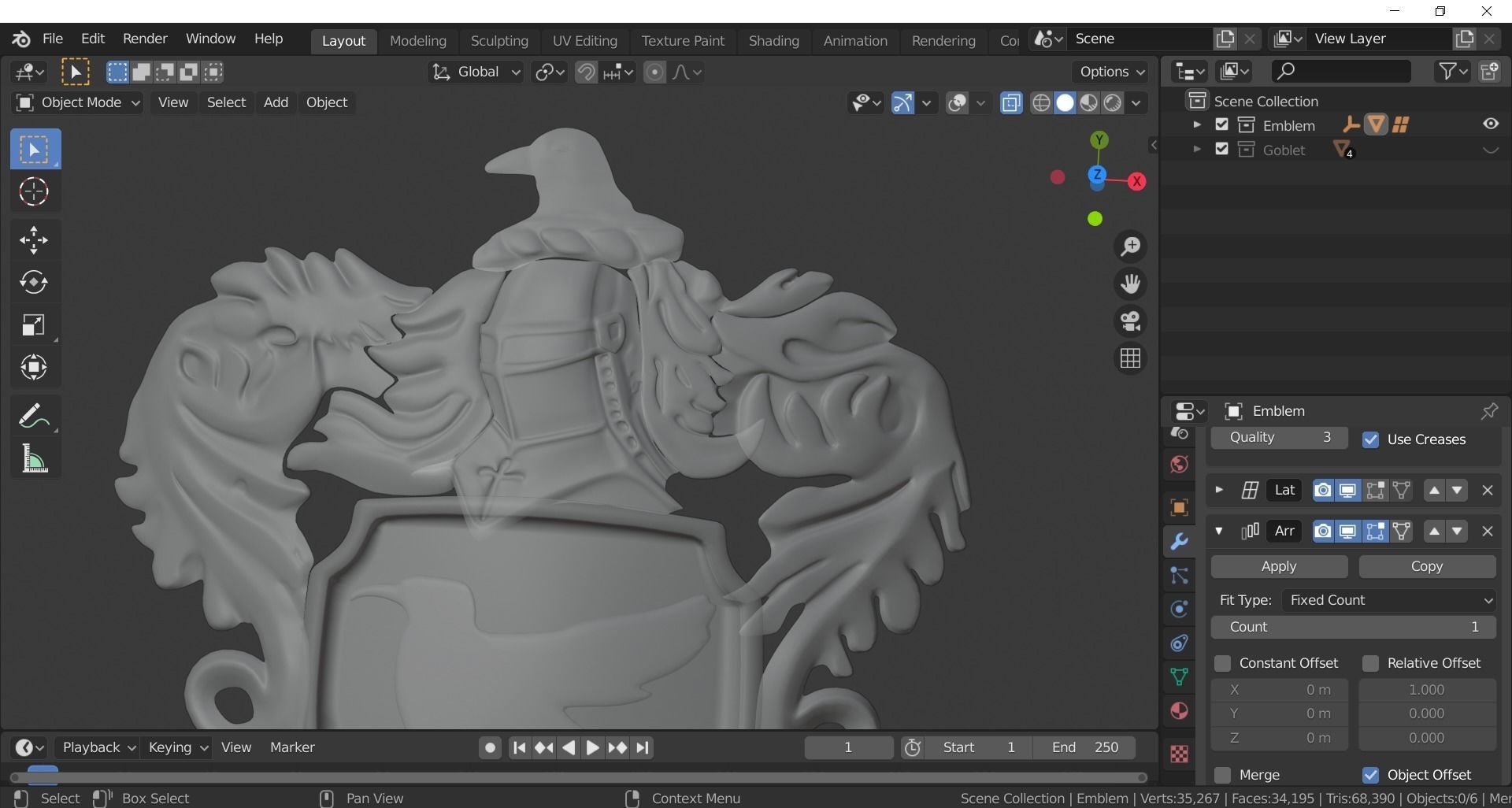 The Ravenclaw House Goblet 3D model_9