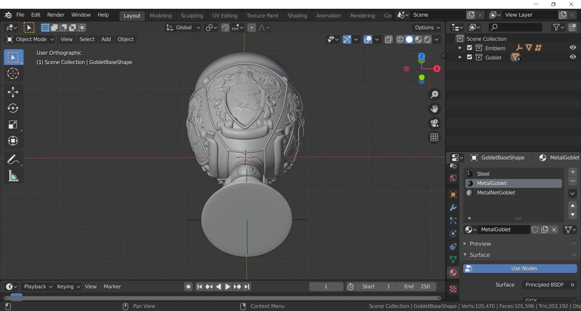 The Ravenclaw House Goblet 3D model_17