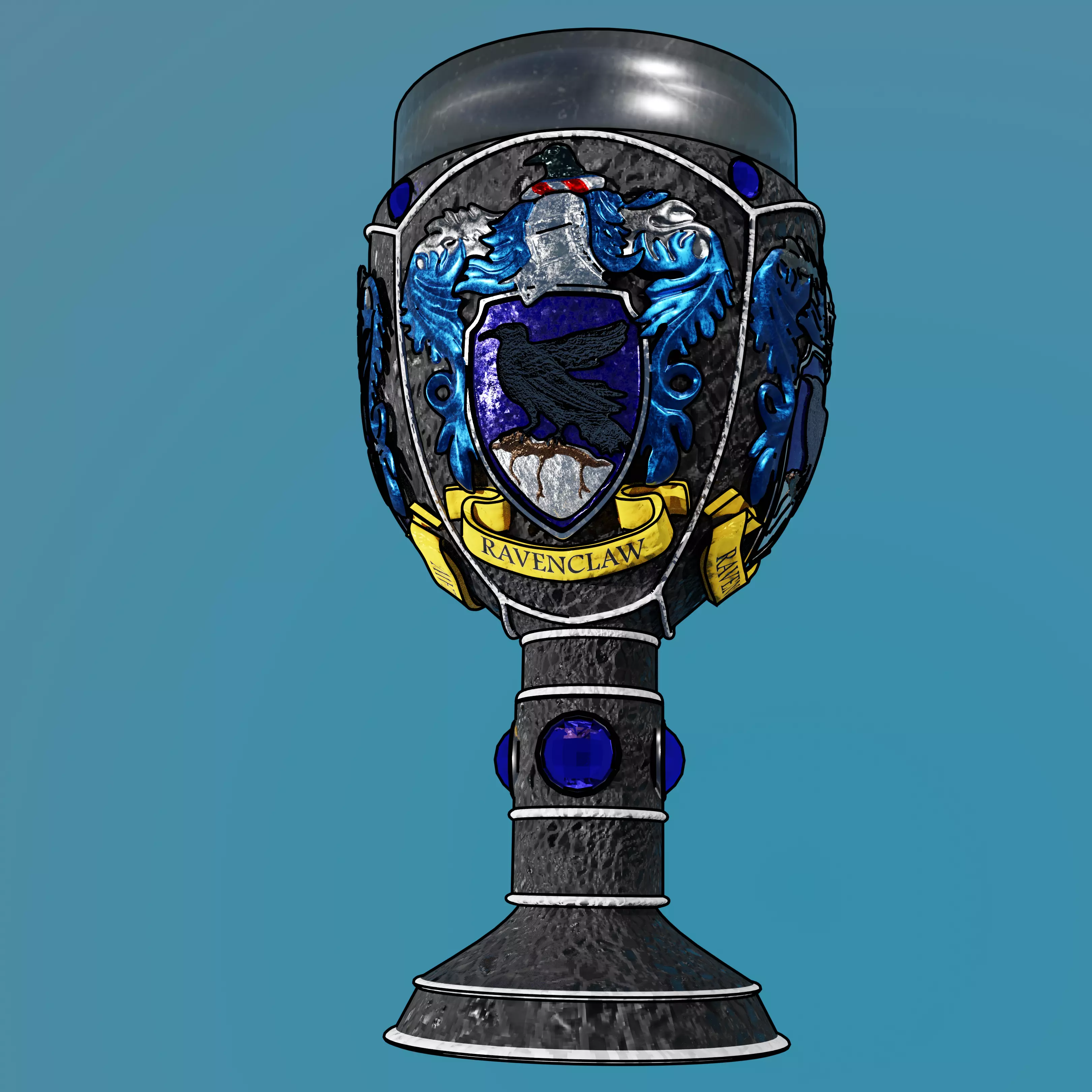 The Ravenclaw House Goblet 3D model_0