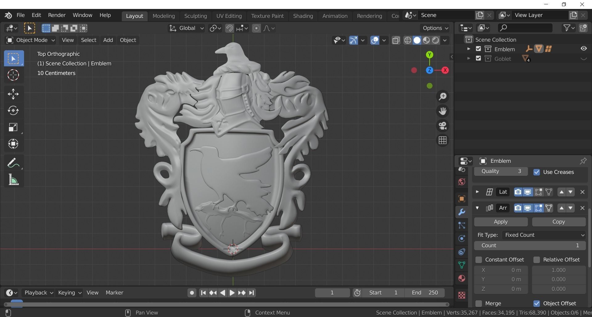 The Ravenclaw House Goblet 3D model_3