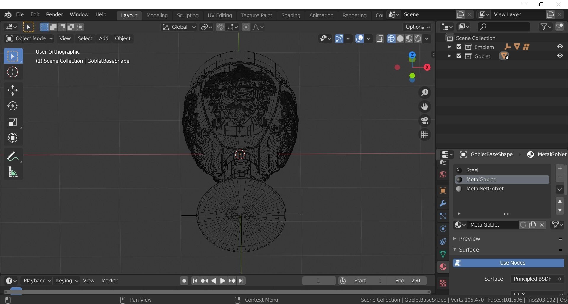 The Ravenclaw House Goblet 3D model_18