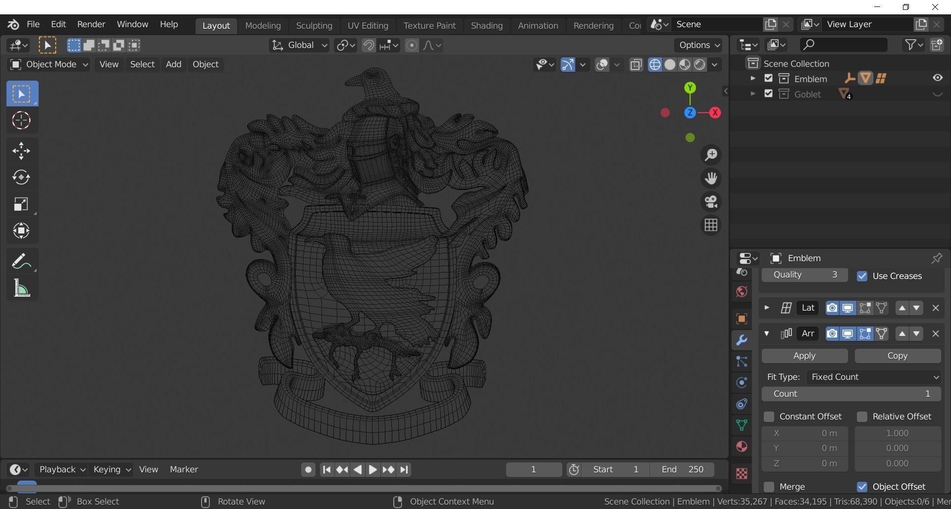 The Ravenclaw House Goblet 3D model_4