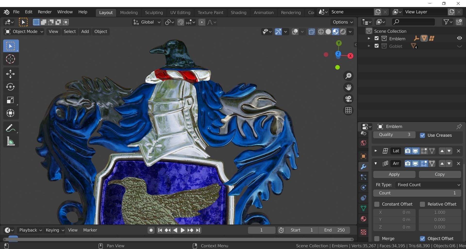The Ravenclaw House Goblet 3D model_8