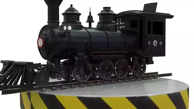 Old Steam Locomotive 3D model