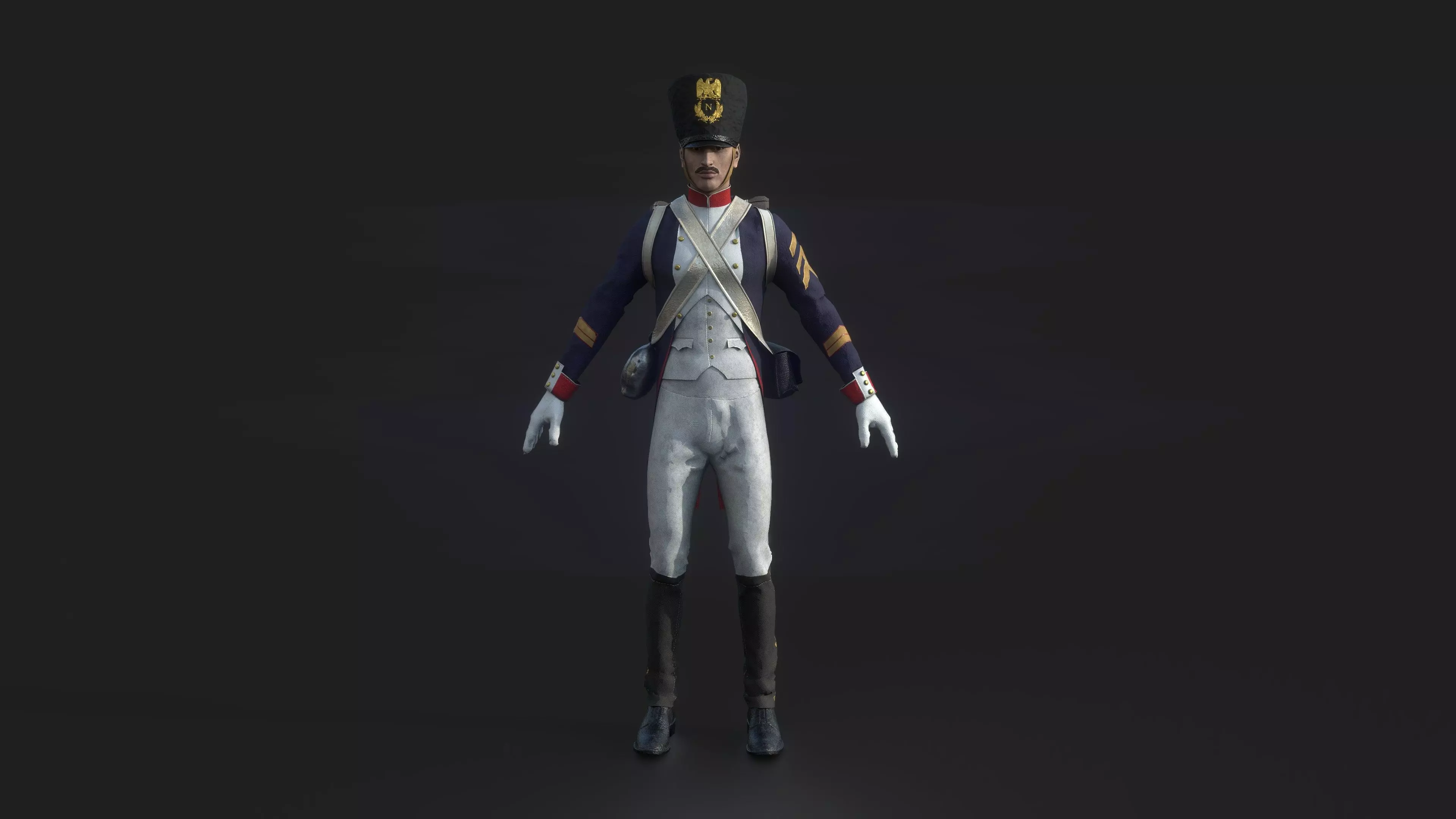 SOLDIER FRENCH 3D model_0