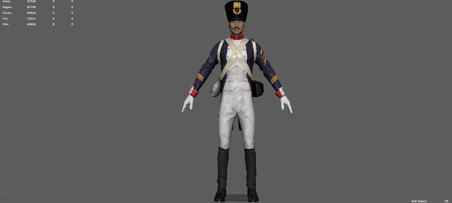 SOLDIER FRENCH 3D model_7
