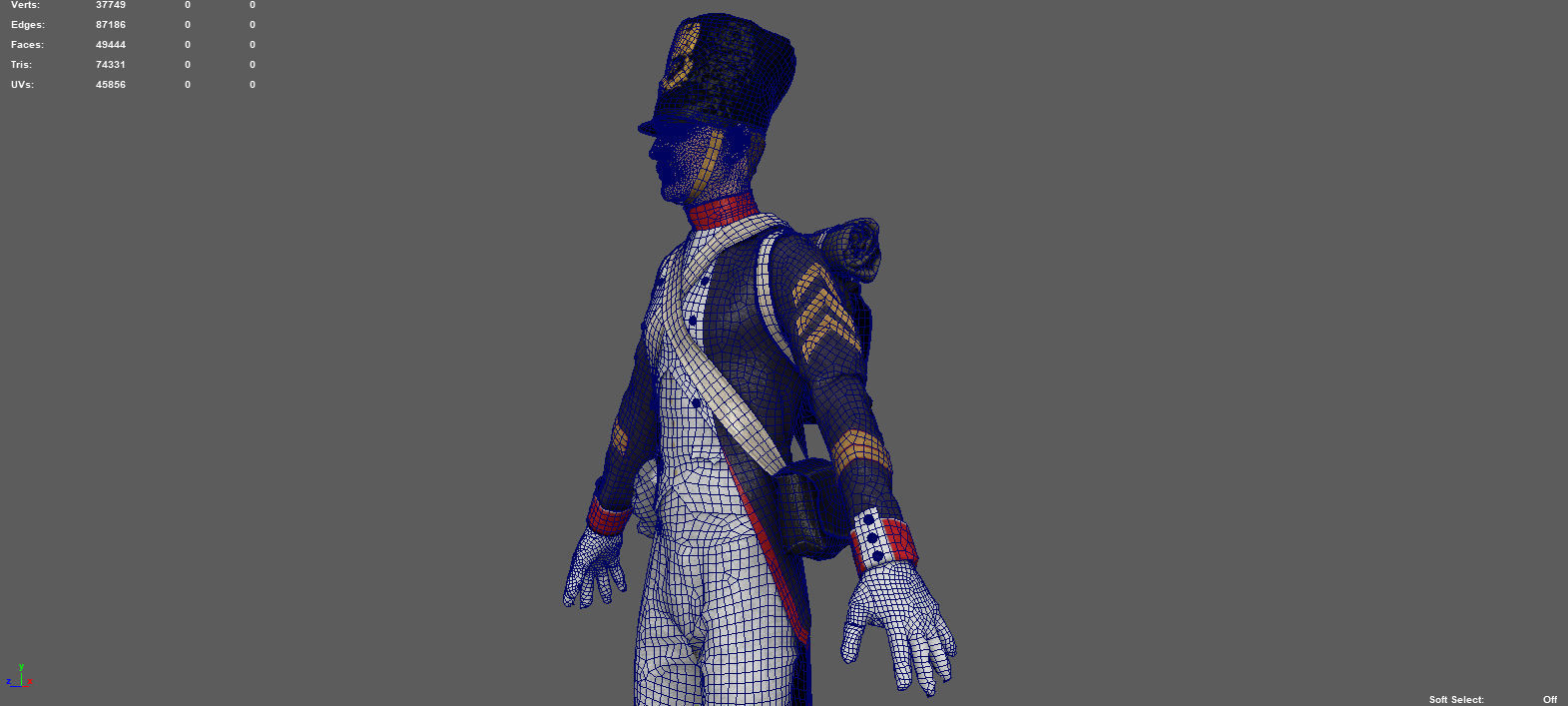 SOLDIER FRENCH 3D model_14