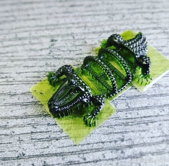 Brooch Crocodile 3D print model_8