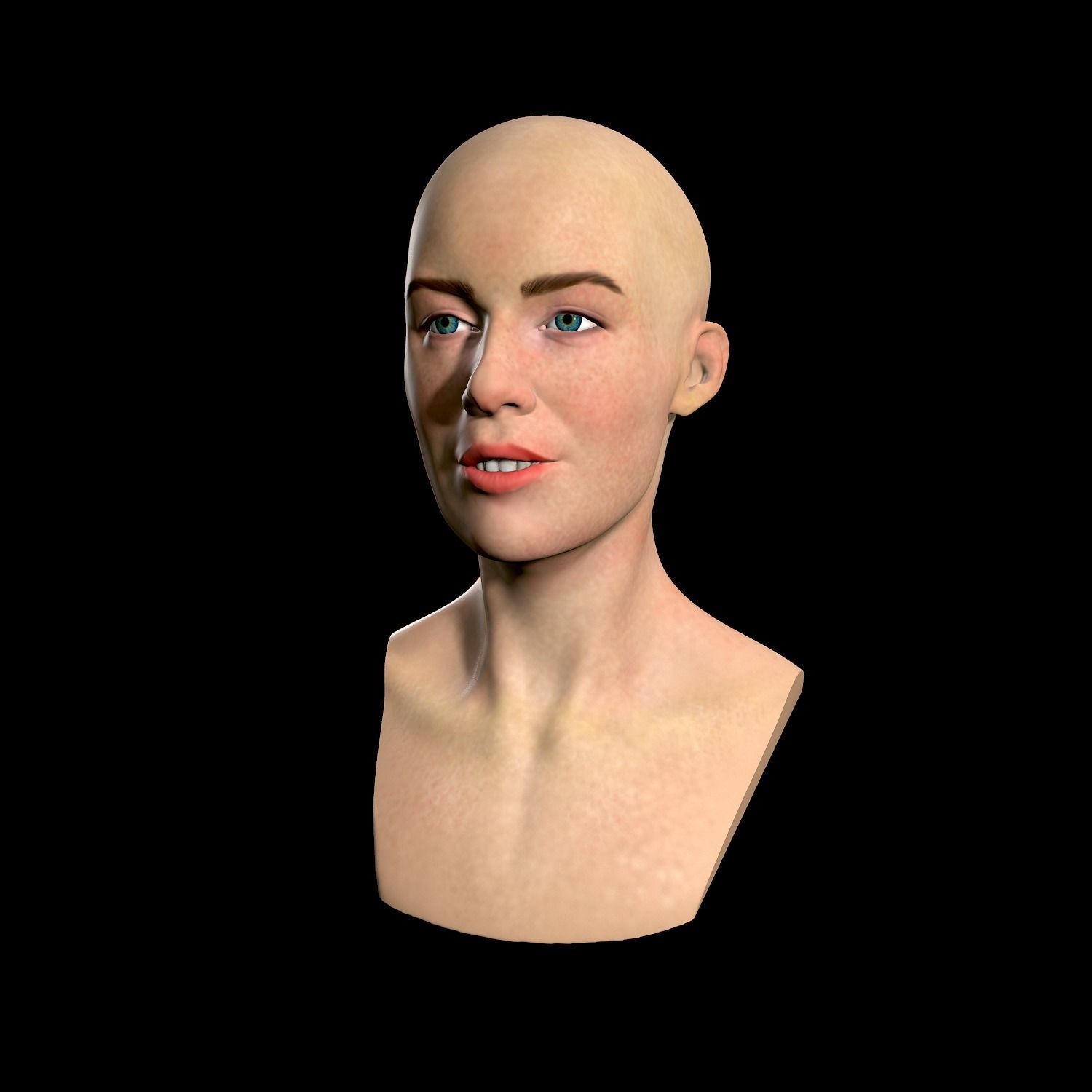 Female head 3d print 3D print model_9