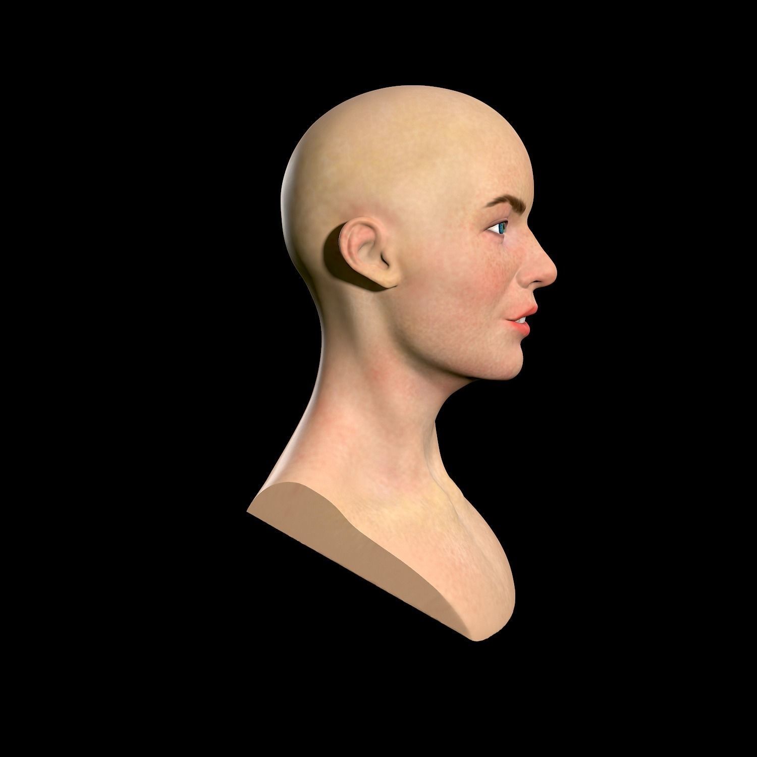 Female head 3d print 3D print model_7