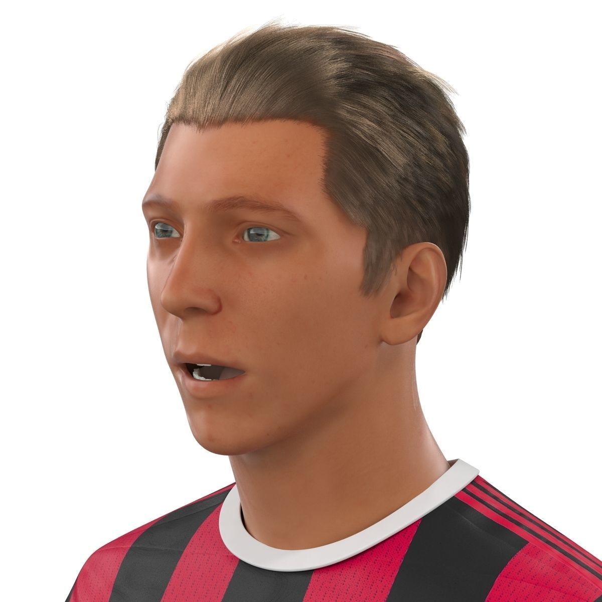 Soccer Player Milan Rigged 2 3D model_26