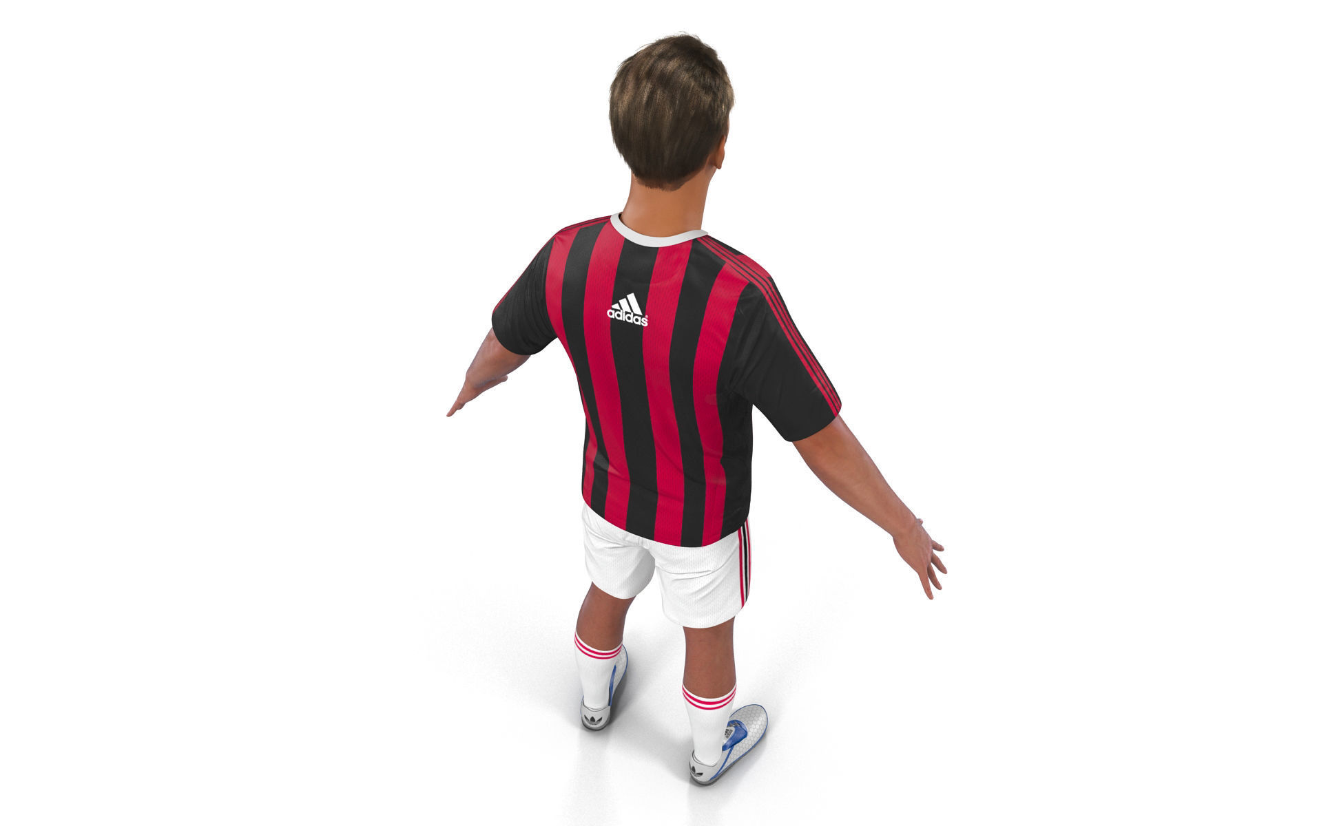 Soccer Player Milan Rigged 2 3D model_14