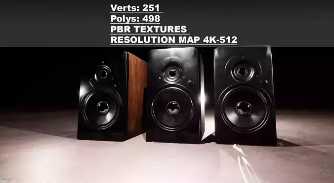 Audio Speaker Game ready model UE4 Free low-poly 3D model