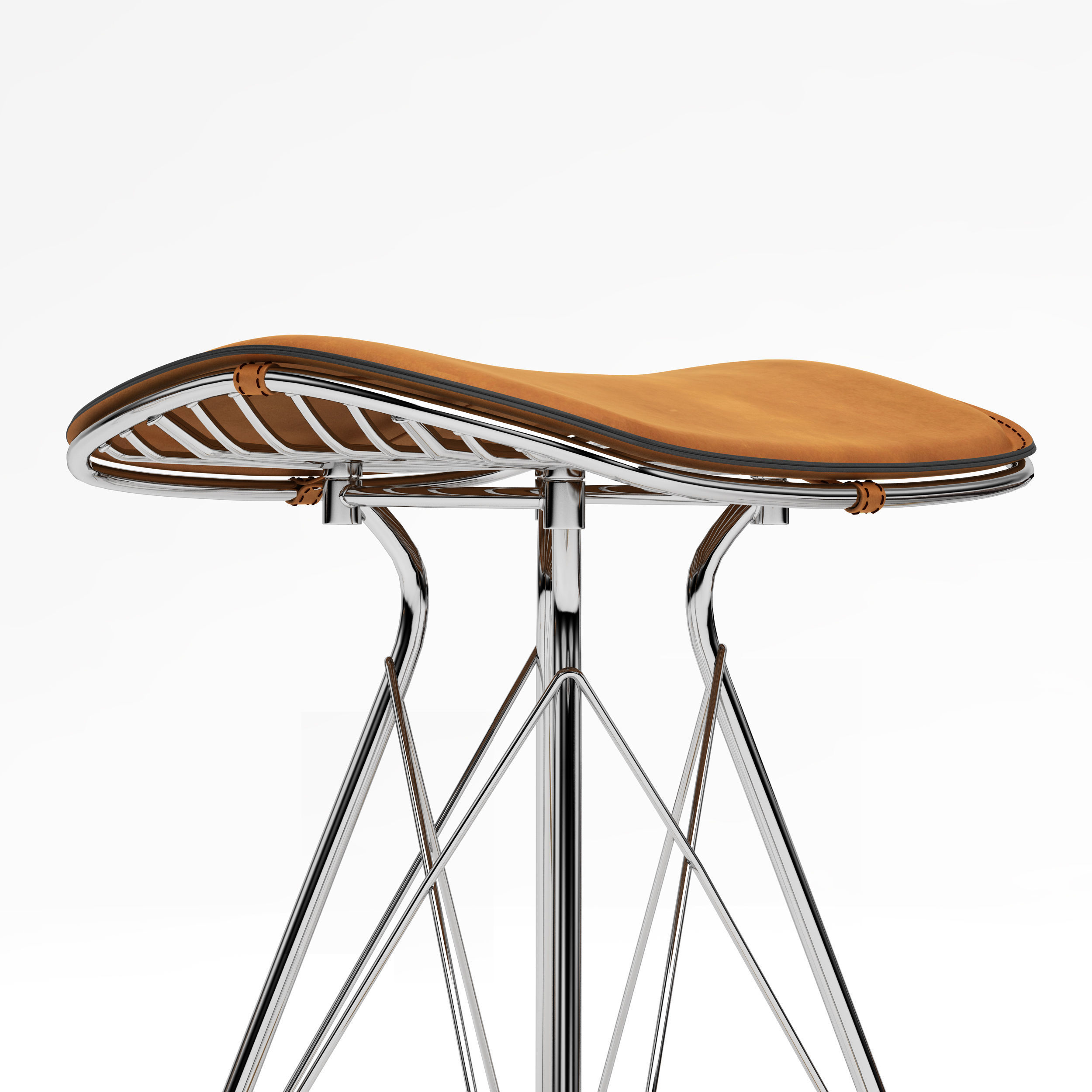 Overgaard And Dyrman Wire Bar Stool 3D model_8