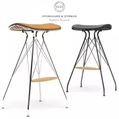 Overgaard And Dyrman Wire Bar Stool