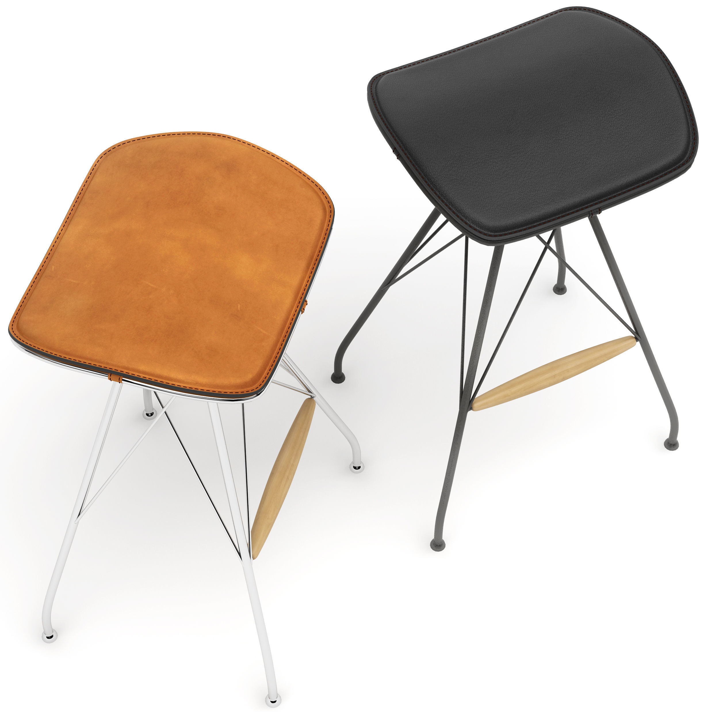 Overgaard And Dyrman Wire Bar Stool 3D model_7