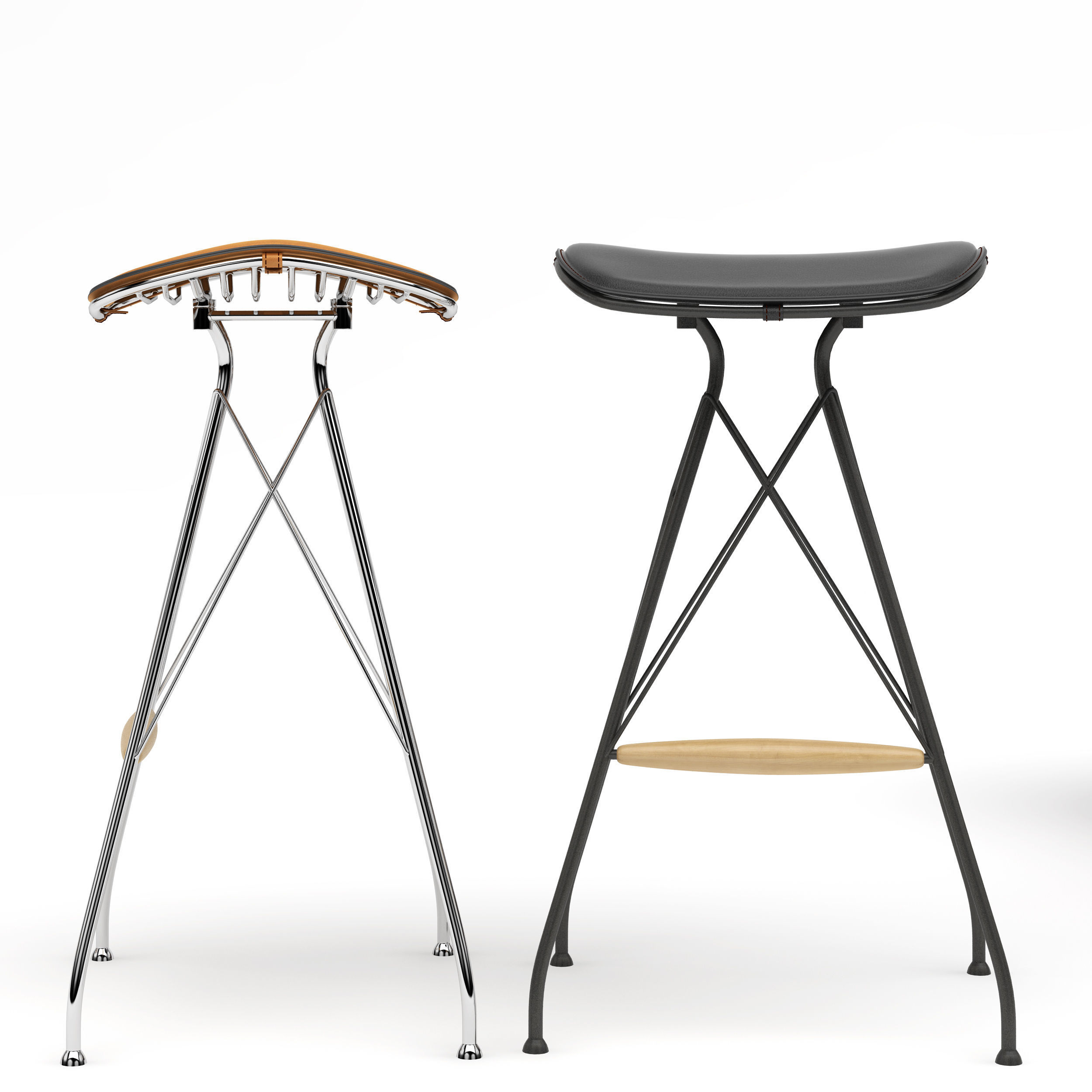 Overgaard And Dyrman Wire Bar Stool 3D model_5